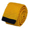 yellow gold knitted with navy blue tip